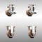 Service Caster 3 Inch 316SS High Temp Glass Filled Nylon Top Plate Caster Brake 2 Rigid, 2PK SCC-SS31620S314-GFNSHT-TLB-2-R-2 - alternate 1
